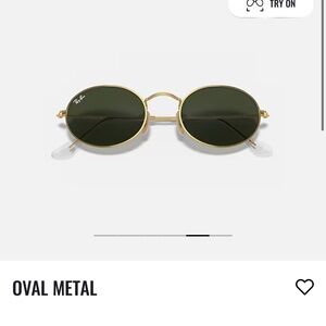 Ray-Ban Gold Frame Oval Sunglasses